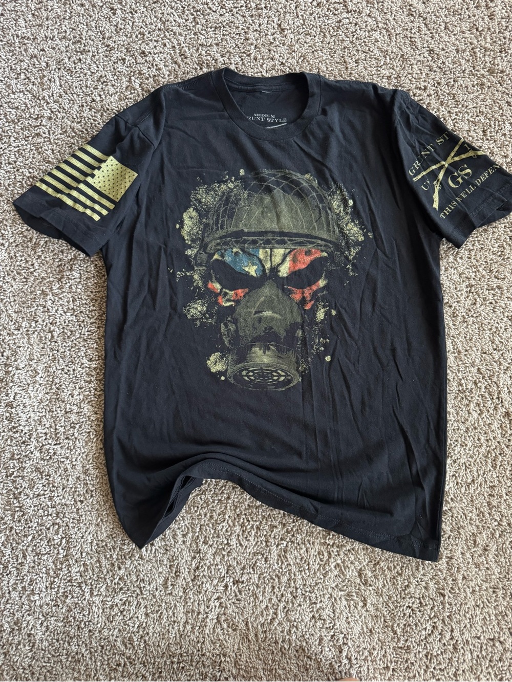 Grunt style Black Graphic Gas Mask Tee - Men's Shirt